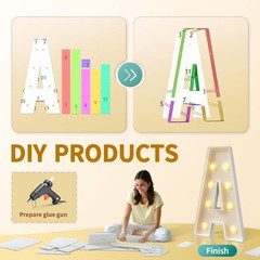 3FT Light Up Marquee Letter B Party Decoration White DIY Assemble