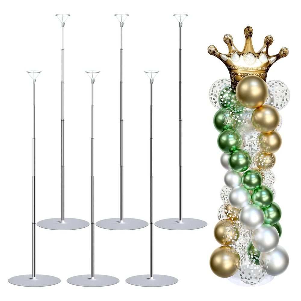 Balloon Arch Kit Balloon stand – Set of 6 Adjustable 7 Feet Balloon Arch Stan…