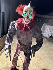 Clown Animated Halloween Prop With Lights And Sound Huge Decoration