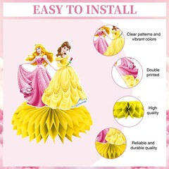 Princess Birthday Party Decorations, Double Sided Honeycomb Centerpieces for …