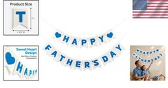 Lightweight Blue & White Father’s Day Banner – Perfect for Indoor & Outdoor Use