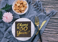 50Th Birthday Decorations Men – 50PK – Cheers to 50 Years Napkins 50Th Anniversa