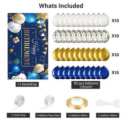 Tatuo Retirement Party Decorations Include Navy Blue Confetti Balloons Set