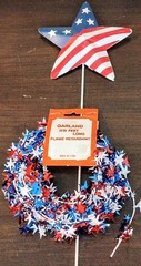 July 4th Patriotic Decorations Lot Wood Signs LED Lights Star Garland USA Flags