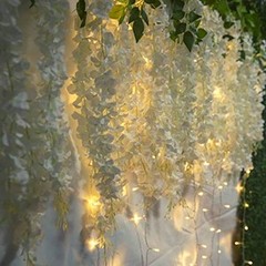 40 Pack Artificial Wisteria Vine Garland, 3.75 Feet Silk Strings, Fake Hanging