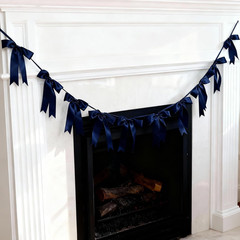 Bow Garland Banner – 10Pcs Pre-Strung Satin Bows for Baby Shower, Birthday, Brid