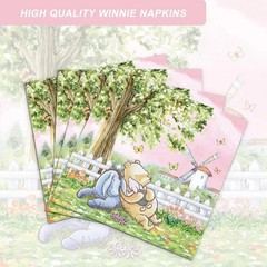 120PCS Pink Classic Winnie Bear Party Supplies Babyshower 1St Party Decorations