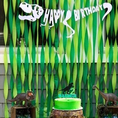 6 Rolls Green Crepe Paper Streamers, 82ft, 1.8in, Light, Dark Green, Party