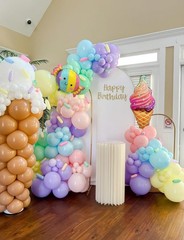 Adeyoo Pastel Balloon Arch Garland Kit – Ice Cream Balloon Arch Pastel Rainbo…