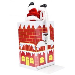 Santa Claus Climbing Chimney Doll Electric Toy With Music Kids Christmas Gift JQ
