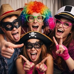 33 Pcs Funny Photo Booth Party Assorted Photo Booth Kit Props Costume Set, Ca…