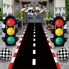 Race Car Birthday Party Decorations with Traffic Light Balloons,Automobile Pa…