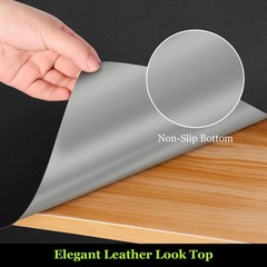 Warmstar Leather Table Cover 32 x 63 Inch, 1.8MM Thick PVC Table Protector Water