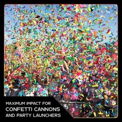 Biodegradable Confetti 1 lb Multicolor 2″ x 3/4″ Rectangular for Cannons