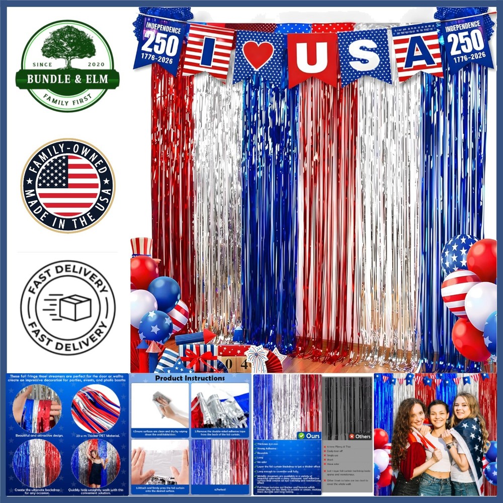 Versatile 4th of July Decorations, Ideal for Indoor and Outdoor Parties
