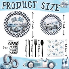 Race Car Birthday Party Decorations, Watercolor Race Car Birthday Party Favor…