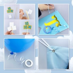 Blue Baby Shower Decorations for Boy Blue Baby Party Decor Kit with It’s A Bo…