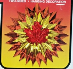 2003 Beistle Fall Leaf Fan-Burst 15″ New In Packaging