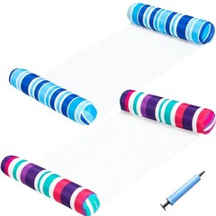 2 Pack Fabric Water Swimming Pool Floats Hammock, XL, Inflatable Multi-Purpos…