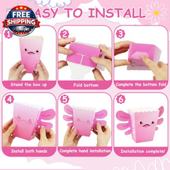 Axolotl Popcorn Box 24Pcs Candy Cookie Boxes Snack Containers for Cartoon Animal