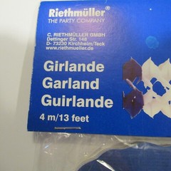 Garland Bavarian Royal Blue & White Paper/Crepe