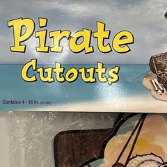 Vintage Pirate Adventures Diecut Cutouts 1996 Beistle 4 Pack Decorations New