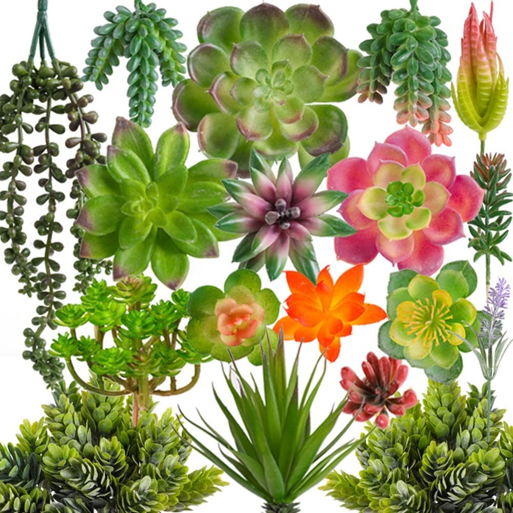 COTSEN 18 Pack Artificial Succulents Realistic Textured Fake 0, 18pcs