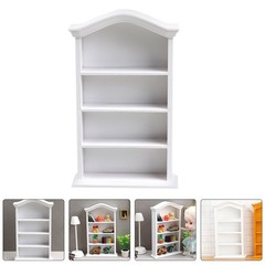 Decorative Mini Dollhouse Display Shelf Miniature Furniture Bookshelf