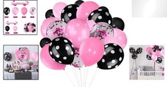 Luxurious 75 PCs Latex Balloon Set with Confetti & Polka Dots for Celebrations