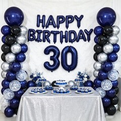 Navy Blue Black and Silver Balloon Column Stand Kit Set of 2 for Floor, Blue …