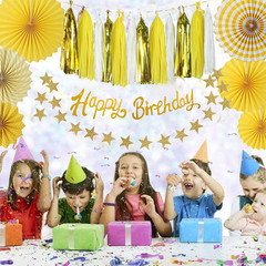 Yellow Birthday Decorations for Women – 33Pcs Yellow Party Decor for Girl with B