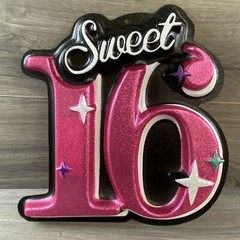 Pink Glitter Sweet 16 Birthday Party Celebration Decoration 3D New