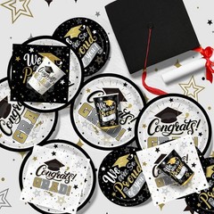 Convenient Disposable Graduation Tableware Set