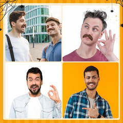 12 Pcs Fake Mustaches Handlebar Self Adhesive Stick on Mustache
