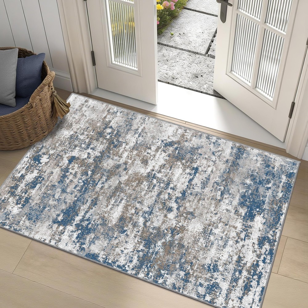 TTelephant 3×5 Area Rug Washable 3′ x 5′ (Rectangular), Abstract-multi