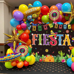 Mexican Fiesta Backdrop Mexican Party Decorations 7X5Ft Mexican Theme Paper Flow