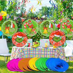Grinchmas Xmas tableware party supplies decoration balloon centerpiece gift