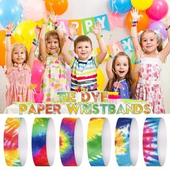 TaoBary 600 Pcs Paper Wristbands Wrist Bands Bulk Neon Party Paper Bracelets …