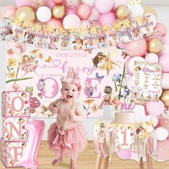 152pcs My Fairy First Birthday Decorations Set, Fairy Themed Party Decoration…
