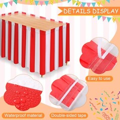 10 Pieces Carnival Theme Party Decors Carnival Table Skirts Carnival Circus T…