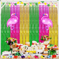 Luau Hawaiian Party Decorations, Flamingo Party Decorations, Green Rose Red