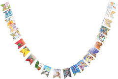 Book Garland Vintage Book Pages String Decoration 22 Pieces Kids Room Decor