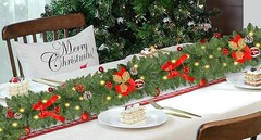 Christmas Garland with Lights 9FT Timer Prelit Garland Battery Operated Outdoor