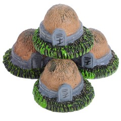4 Pcs Dollhouse Miniature Graveyard Set Headstone Decorations