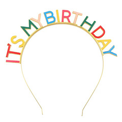 1PC Birthday Party Headband IT ‘S MY BIRTHDAY Drip Oil Colorful Letters Birthday