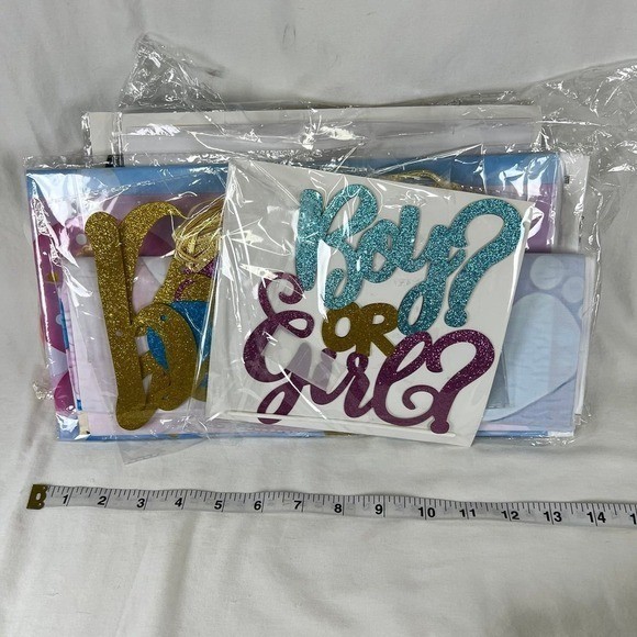 Unbranded Gender Reveal Party Kit Unisex OS Pink Blue NEW Balloons Banner Decor