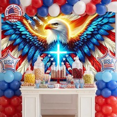 BlissYard 4th of July Decorations 71 x 43 Inch America Independence Day Banner U