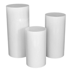 3Pcs Cylinder Pedestal Display Pedestals Cake Stand Festival Multipurpose Table