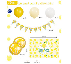 34Pc Lemonade Stand Decorations Banner Balloon Garland Kids Summer Party Set