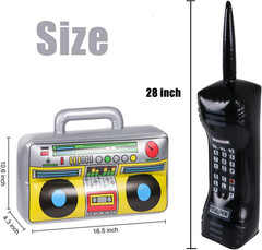 2PCS Inflatable Boombox and Mobile Phone – 80S 90S Party Decorations Supplies Co